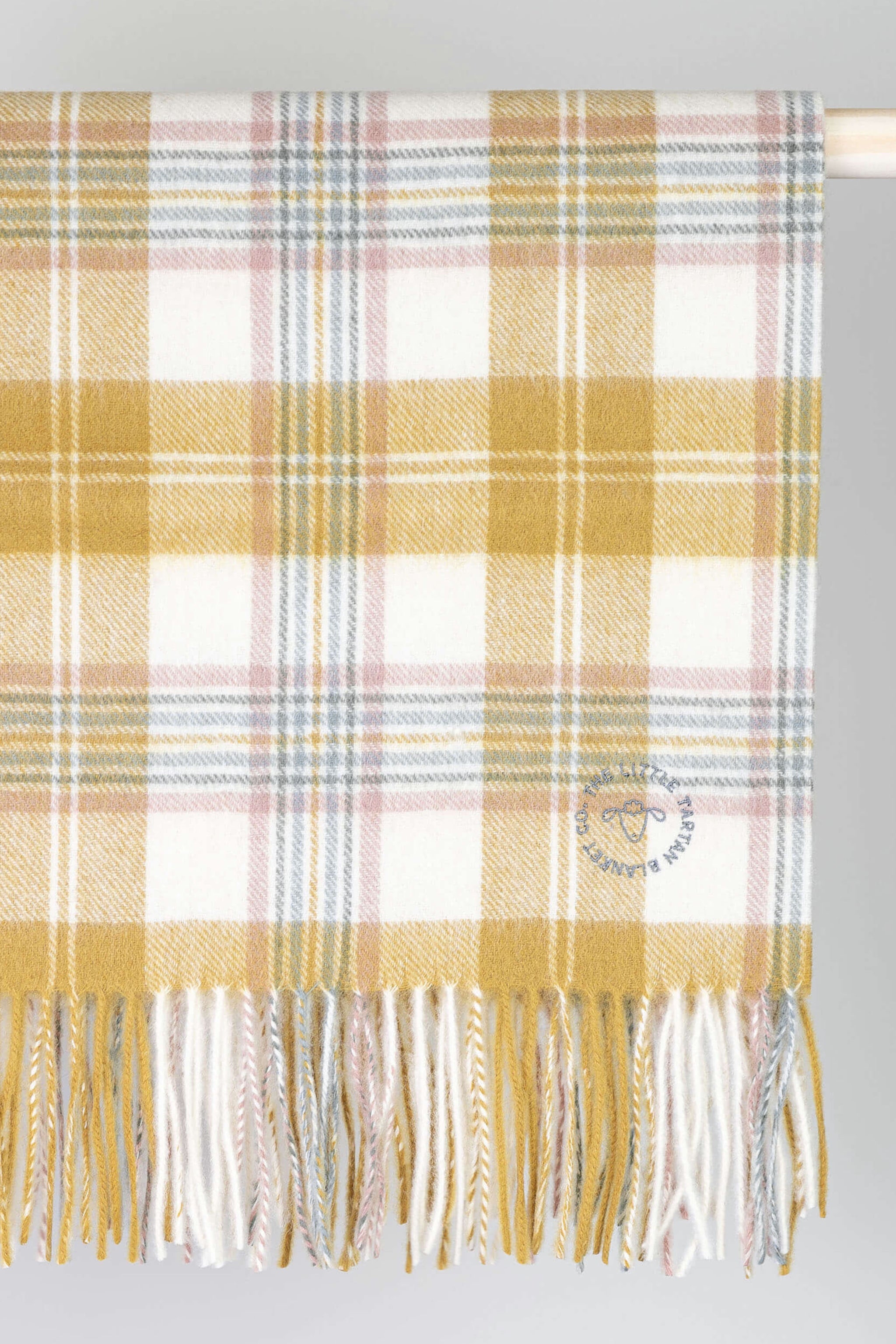 Baby Rainbow Tartan Check Throw  100% Lambswool - Linen Boutique