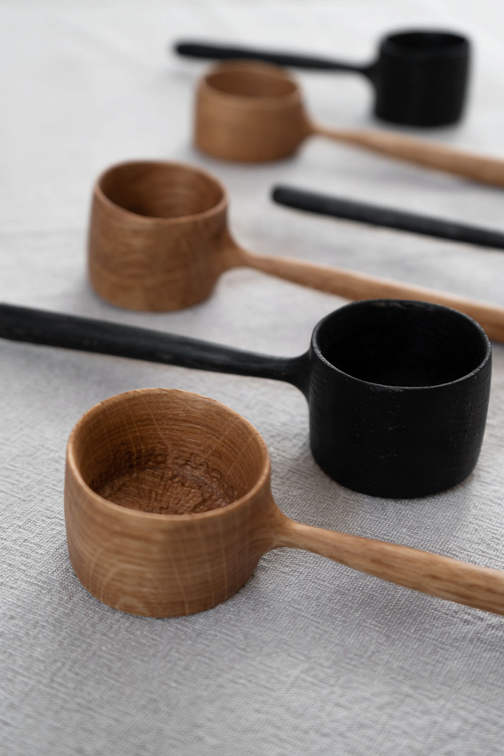 High quality Wooden coffee scoop hand carved, deep long handle scoop, measuring spoon, tea scoop, unique wooden gift. Zero waste gift. Round scoop